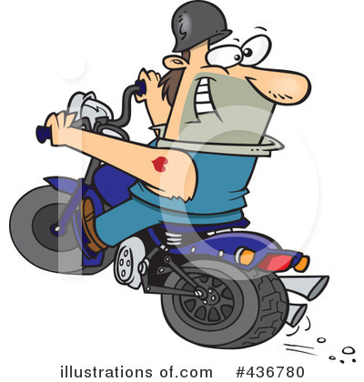 Royalty-Free (RF) Biker Clipart Illustration by toonaday - Stock Sample #436780