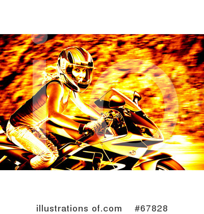 Royalty-Free (RF) Biker Clipart Illustration by Arena Creative - Stock Sample #67828