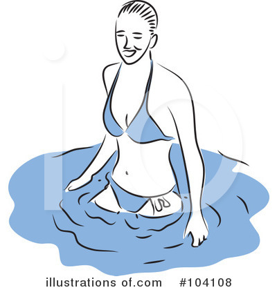 Royalty-Free (RF) Bikini Clipart Illustration by Prawny - Stock Sample #104108