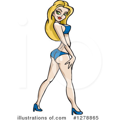 Royalty-Free (RF) Bikini Clipart Illustration by Dennis Holmes Designs - Stock Sample #1278865