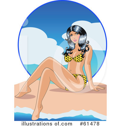 Royalty-Free (RF) Bikini Clipart Illustration by r formidable - Stock Sample #61478