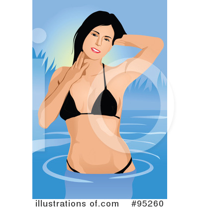 Royalty-Free (RF) Bikini Clipart Illustration by mayawizard101 - Stock Sample #95260