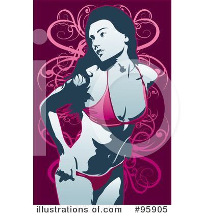 Royalty-Free (RF) Bikini Clipart Illustration by mayawizard101 - Stock Sample #95905