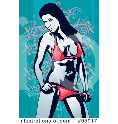 Royalty-Free (RF) Bikini Clipart Illustration by mayawizard101 - Stock Sample #95917