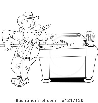 Royalty-Free (RF) Billiards Clipart Illustration by LaffToon - Stock Sample #1217136