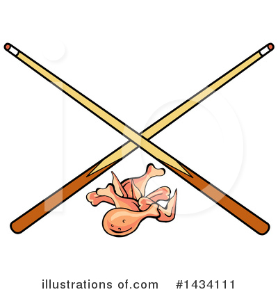Royalty-Free (RF) Billiards Clipart Illustration by LaffToon - Stock Sample #1434111