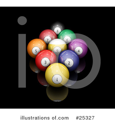 Royalty-Free (RF) Billiards Clipart Illustration by KJ Pargeter - Stock Sample #25327