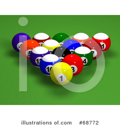 Royalty-Free (RF) Billiards Clipart Illustration by ShazamImages - Stock Sample #68772