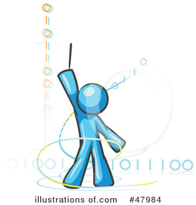 Blue Man Clipart #47984 by Leo Blanchette