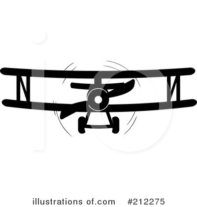 Royalty-Free (RF) Biplane Clipart Illustration by Pams Clipart - Stock Sample #212275