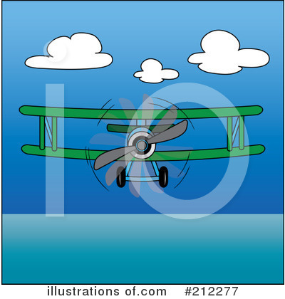Royalty-Free (RF) Biplane Clipart Illustration by Pams Clipart - Stock Sample #212277