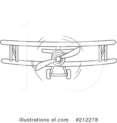 Royalty-Free (RF) Biplane Clipart Illustration by Pams Clipart - Stock Sample #212278