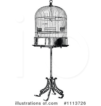 Royalty-Free (RF) Bird Cage Clipart Illustration by Prawny Vintage - Stock Sample #1113726