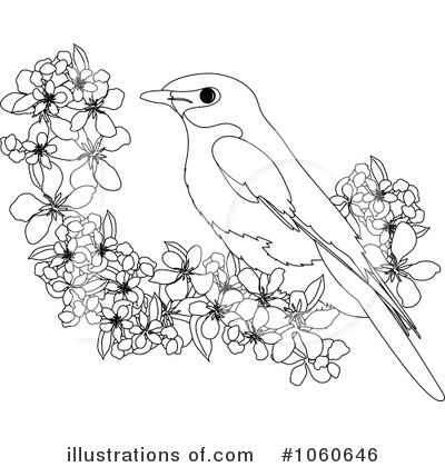 Royalty-Free (RF) Bird Clipart Illustration by Pams Clipart - Stock Sample #1060646