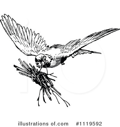 Royalty-Free (RF) Bird Clipart Illustration by Prawny Vintage - Stock Sample #1119592