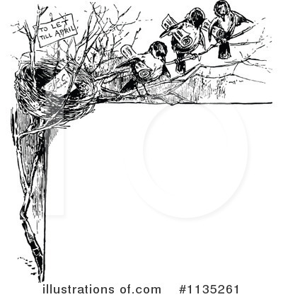 Royalty-Free (RF) Bird Clipart Illustration by Prawny Vintage - Stock Sample #1135261
