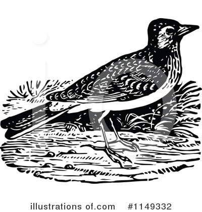 Royalty-Free (RF) Bird Clipart Illustration by Prawny Vintage - Stock Sample #1149332