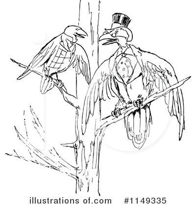 Royalty-Free (RF) Bird Clipart Illustration by Prawny Vintage - Stock Sample #1149335