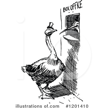 Royalty-Free (RF) Bird Clipart Illustration by Prawny Vintage - Stock Sample #1201410