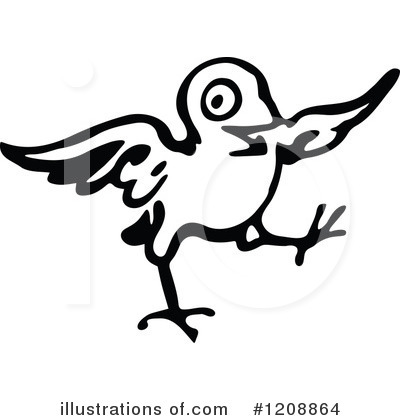 Royalty-Free (RF) Bird Clipart Illustration by Prawny Vintage - Stock Sample #1208864