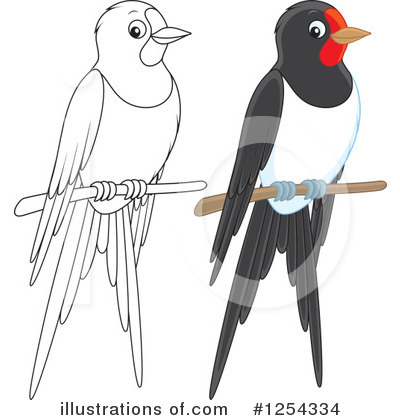 Royalty-Free (RF) Bird Clipart Illustration by Alex Bannykh - Stock Sample #1254334