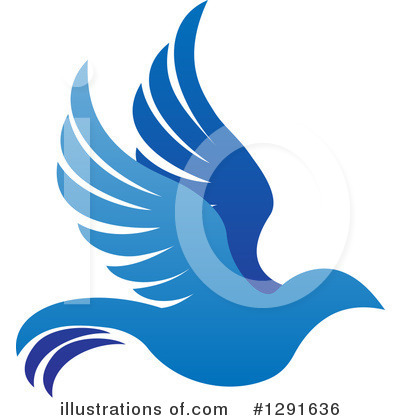 Blue Bird Clipart #1291636 by AtStockIllustration