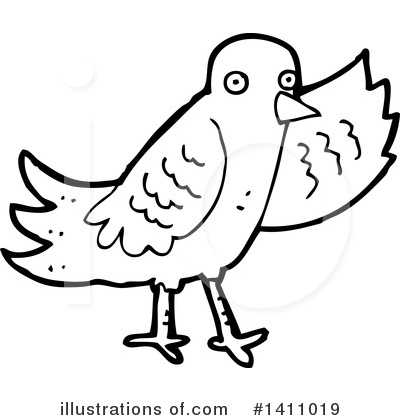 Royalty-Free (RF) Bird Clipart Illustration by lineartestpilot - Stock Sample #1411019