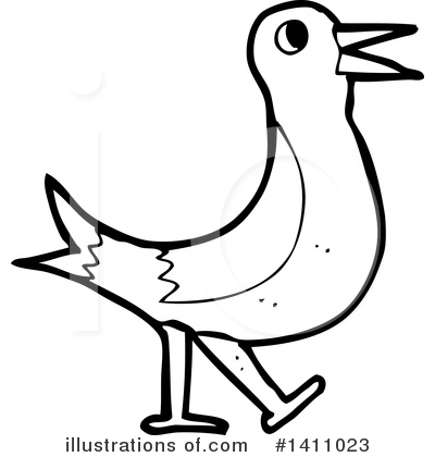 Royalty-Free (RF) Bird Clipart Illustration by lineartestpilot - Stock Sample #1411023
