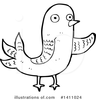 Royalty-Free (RF) Bird Clipart Illustration by lineartestpilot - Stock Sample #1411024