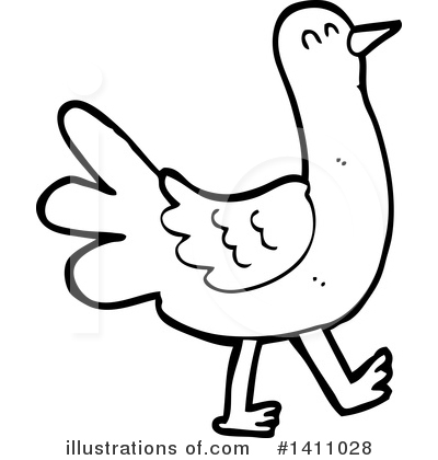 Royalty-Free (RF) Bird Clipart Illustration by lineartestpilot - Stock Sample #1411028