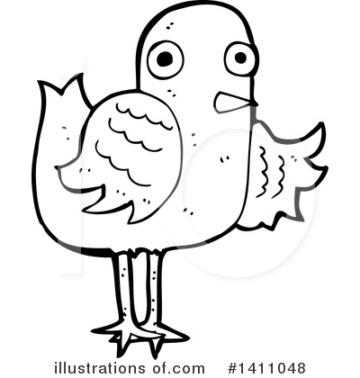 Royalty-Free (RF) Bird Clipart Illustration by lineartestpilot - Stock Sample #1411048
