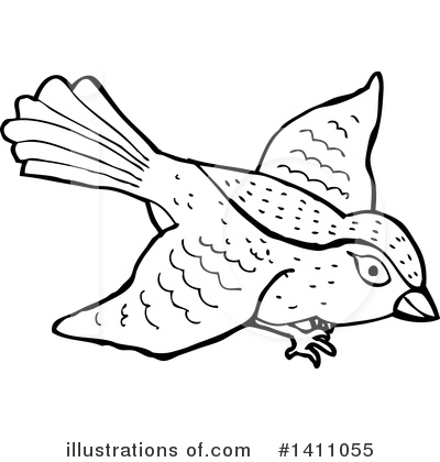 Royalty-Free (RF) Bird Clipart Illustration by lineartestpilot - Stock Sample #1411055