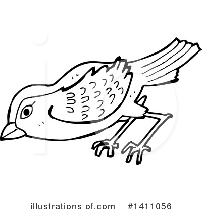 Royalty-Free (RF) Bird Clipart Illustration by lineartestpilot - Stock Sample #1411056