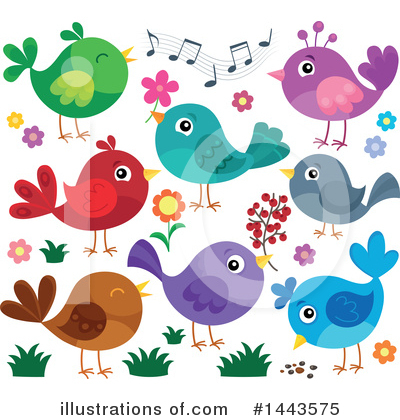 Royalty-Free (RF) Bird Clipart Illustration by visekart - Stock Sample #1443575