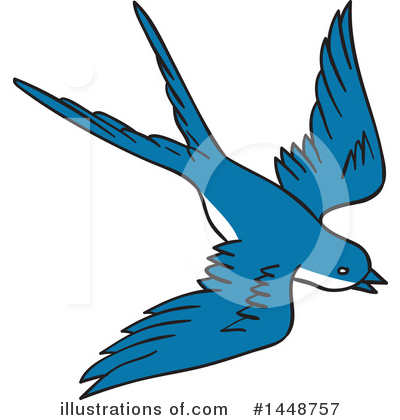 Royalty-Free (RF) Bird Clipart Illustration by patrimonio - Stock Sample #1448757