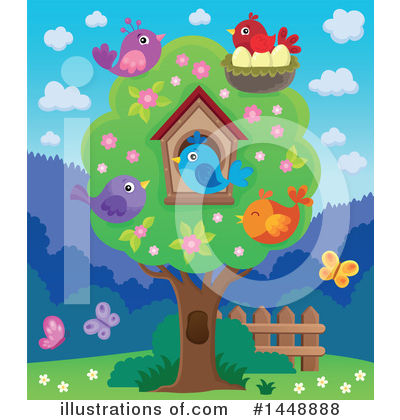 Royalty-Free (RF) Bird Clipart Illustration by visekart - Stock Sample #1448888