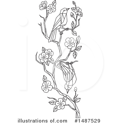 Royalty-Free (RF) Bird Clipart Illustration by patrimonio - Stock Sample #1487529