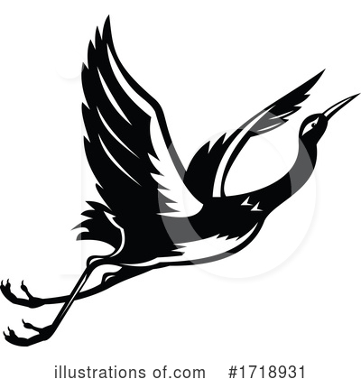 Royalty-Free (RF) Bird Clipart Illustration by patrimonio - Stock Sample #1718931