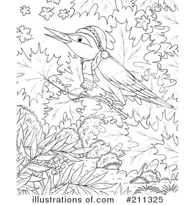 Royalty-Free (RF) Bird Clipart Illustration by Alex Bannykh - Stock Sample #211325