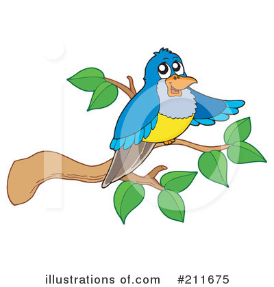 Royalty-Free (RF) Bird Clipart Illustration by visekart - Stock Sample #211675