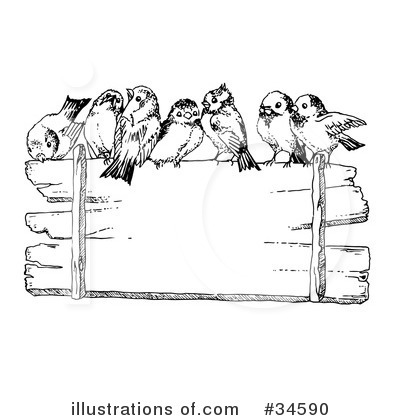 Royalty-Free (RF) Bird Clipart Illustration by C Charley-Franzwa - Stock Sample #34590
