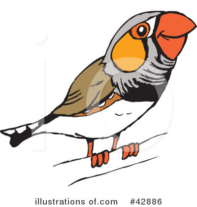 Royalty-Free (RF) Bird Clipart Illustration by Dennis Holmes Designs - Stock Sample #42886