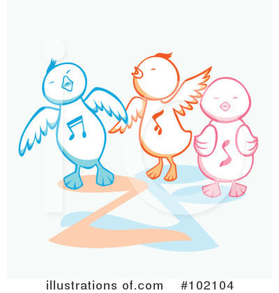 Royalty-Free (RF) Birds Clipart Illustration by Cherie Reve - Stock Sample #102104