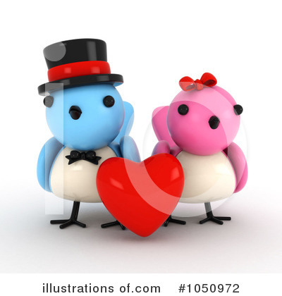 Lovebirds Clipart #1050972 by BNP Design Studio