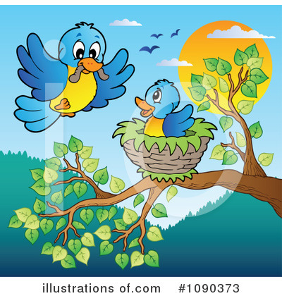 Royalty-Free (RF) Birds Clipart Illustration by visekart - Stock Sample #1090373