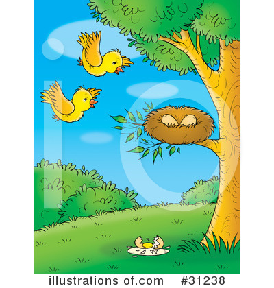 Royalty-Free (RF) Birds Clipart Illustration by Alex Bannykh - Stock Sample #31238