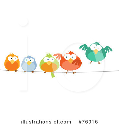 Royalty-Free (RF) Birds Clipart Illustration by Qiun - Stock Sample #76916