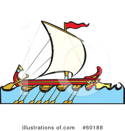 Royalty-Free (RF) Bireme Ship Clipart Illustration by xunantunich - Stock Sample #60188