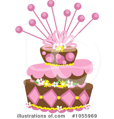 Royalty-Free (RF) Birthday Cake Clipart Illustration by Pams Clipart - Stock Sample #1055969
