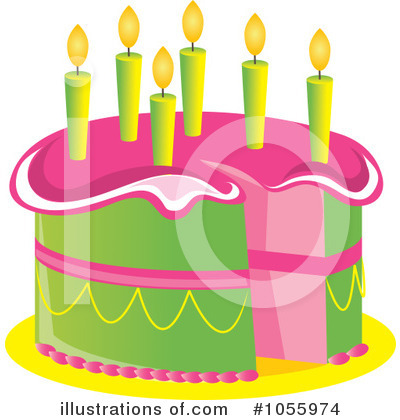 Royalty-Free (RF) Birthday Cake Clipart Illustration by Pams Clipart - Stock Sample #1055974
